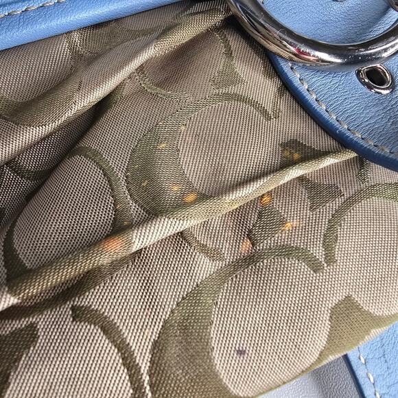 Coach Vintage Soho Leather Tote Light Blue 9544 - Picture 11 of 12